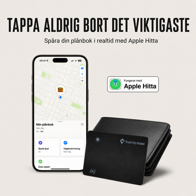 Track My Wallet™ - Spåra plånboken direkt med Apple Hitta