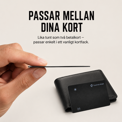 Track My Wallet™ - Spåra plånboken direkt med Apple Hitta